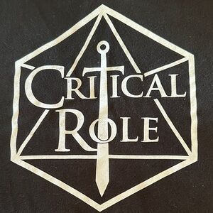 Critical Role Black Hoodie | D20 Sword Logo Unisex. Super soft!